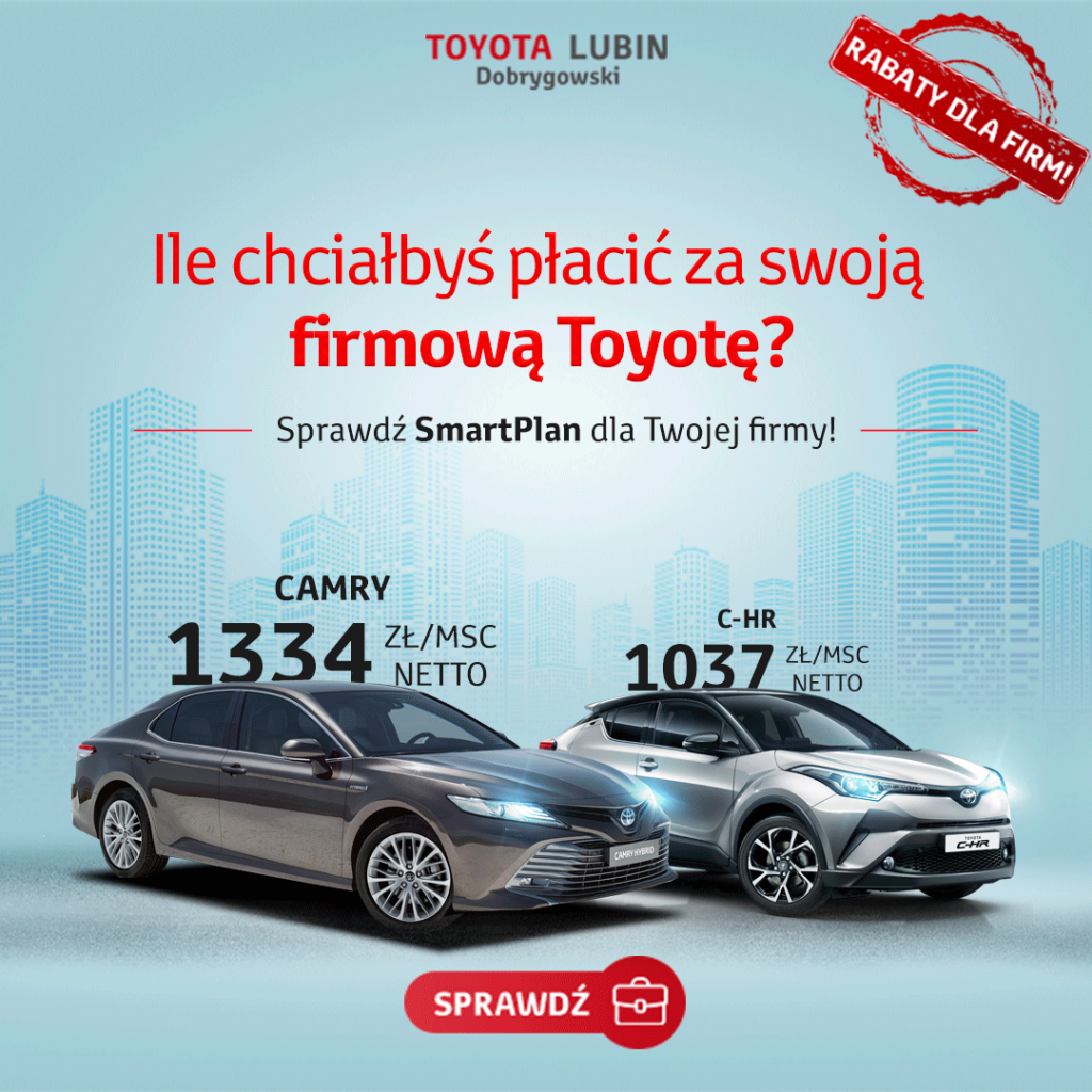 Najnowsza oferta dla firm! Sprawdź warunki Toyota